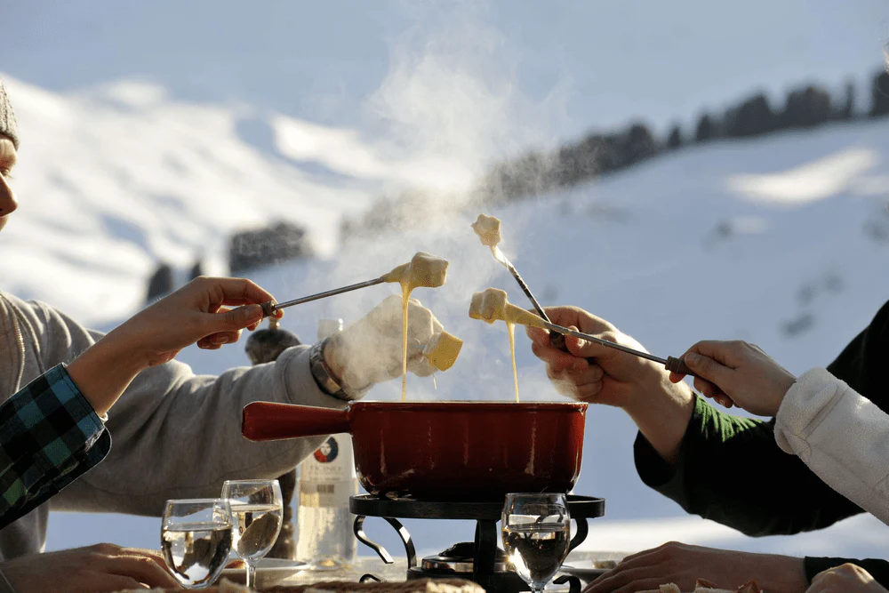 Mount Pilatus fondue — replace with your photo
